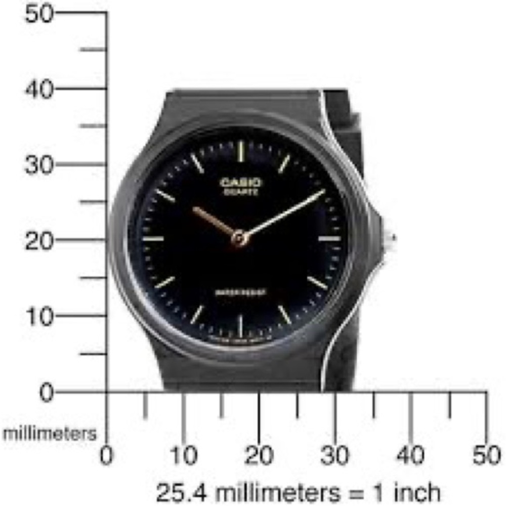 Mens casio MQ24-1E black resin watch